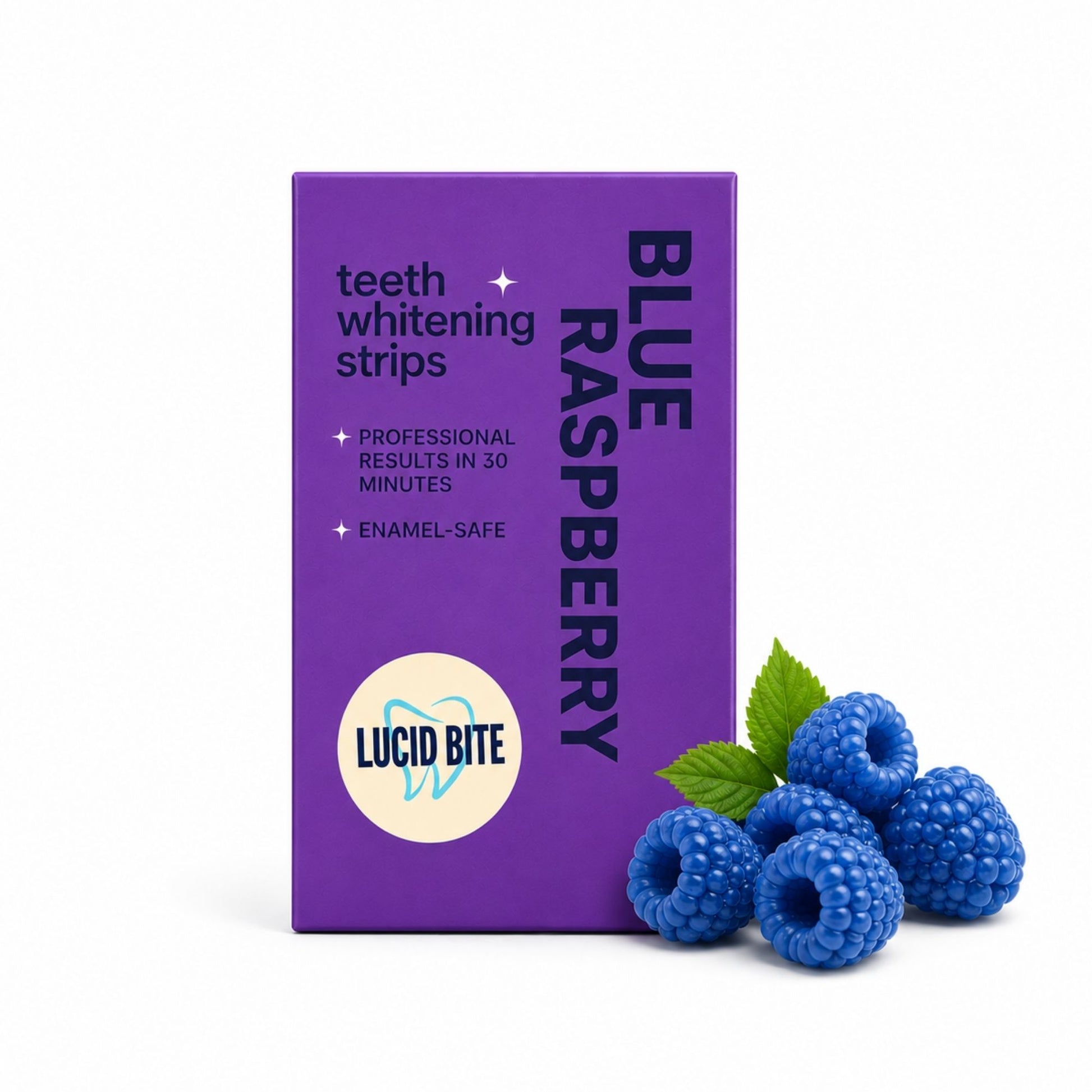 Lucid Bite whitening strips framboos met frambozen